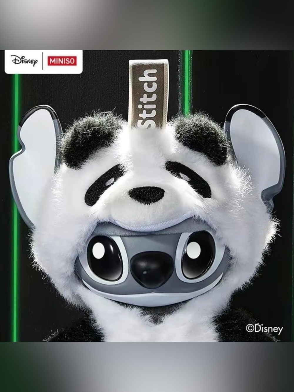 Adorable Disney Miniso Stitch w/Faux Fur Plush Panda Limited Edition, NEW!